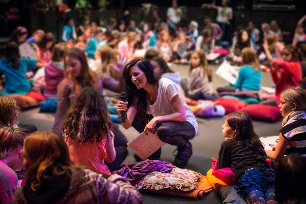 Monica Morong with Girl participant, G Day Vancouver, 2014